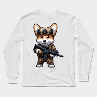 Tactical Corgi Long Sleeve T-Shirt